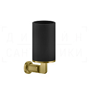 Gessi Inciso Стакан подвесной, керамический Neolite, цвет: black/gold brushed 58508#716