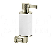 Gessi Inciso Дозатор для жидкого мыла подвесной, керамическая колба Neolite, цвет: white/nickel PVD 58513#720