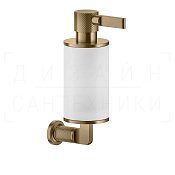 Gessi Inciso Дозатор для жидкого мыла подвесной, колба Neolite, цвет: white/warm bronze brushed PVD 58513#726