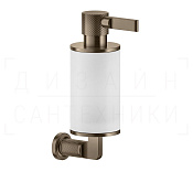 Gessi Inciso Дозатор для жидкого мыла подвесн., колба Neolite, цвет: white/coffee bronze brushed PVD 58513#761