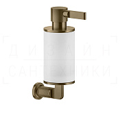 Gessi Inciso Дозатор для жидкого мыла подвесной, колба Neolite, цвет: white/deep bronze brushed PVD 58513#791