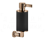Gessi Inciso Дозатор для жидкого мыла подвесной, керамическая колба Neolite, цвет: black/copper PVD 58514#030