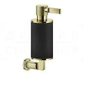 Gessi Inciso Дозатор для жидкого мыла подвесной, керамическая колба Neolite, цвет: black/brass PVD 58514#710