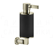 Gessi Inciso Дозатор для жидкого мыла подвесной, керамическая колба Neolite, цвет: black/nickel PVD 58514#720