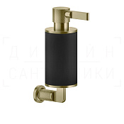 Gessi Inciso Дозатор для жидкого мыла подвесной, колба Neolite, цвет: black/brushed brass PVD 58514#727