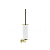Gessi Inciso Ершик для унитаза подвесной, с кермической колбой Neolite, цвет: white/brass PVD 58519#710