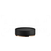 Gessi Inciso Мыльница с керамической чашей Neolite, настольная, цвет: black/copper PVD 58526#030