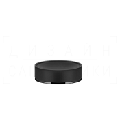 Gessi Inciso Мыльница с керамической чашей Neolite, настольная, цвет: black/black metal PVD 58526#706