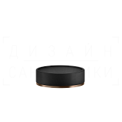 Gessi Inciso Мыльница с керамической чашей Neolite, настольная, цвет: black/copper brushed PVD 58526#708