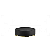 Gessi Inciso Мыльница с керамической чашей Neolite, настольная, цвет: black/brass PVD 58526#710