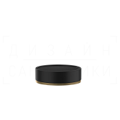 Gessi Inciso Мыльница с керамической чашей Neolite, настольная, цвет: black/antique brass 58526#713