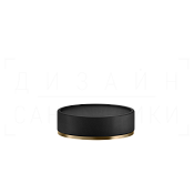 Gessi Inciso Мыльница с керамической чашей Neolite, настольная, цвет: black/warm bronze brushed PVD 58526#726