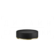Gessi Inciso Мыльница с керамической чашей Neolite, настольная, цвет: black/brushed brass PVD 58526#727