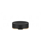 Gessi Inciso Мыльница с керамической чашей Neolite, настольная, цвет: black/warm bronze PVD 58526#735