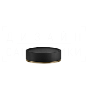 Gessi Inciso Мыльница с керамической чашей Neolite, настольная, цвет: black/deep bronze brushed PVD 58526#791