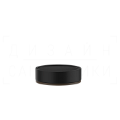 Gessi Inciso Мыльница с керамической чашей Neolite, настольная, цвет: black/dark bronze 58526#845