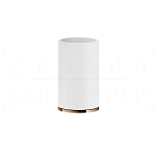 Gessi Inciso Стакан настольный, керамический Neolite, цвет: white/copper PVD 58531#030