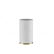 Gessi Inciso Стакан настольный, керамический Neolite, цвет: white/gold brushed 58531#716