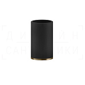 Gessi Inciso Стакан настольный, керамический Neolite, цвет: black/deep bronze brushed PVD 58532#791