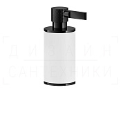 Gessi Inciso Дозатор для жидкого мыла настольный, колба Neolite, цвет: white/black metal PVD 58537#706