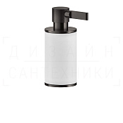 Gessi Inciso Дозатор для жидкого мыла настольный, колба Neolite, цвет: white/black metal brushed PVD 58537#707