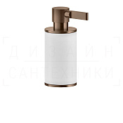 Gessi Inciso Дозатор для жидкого мыла настольный, колба Neolite, цвет: white/copper brushed PVD 58537#708