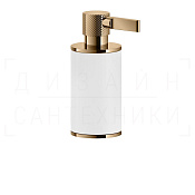 Gessi Inciso Дозатор для жидкого мыла настольный, колба Neolite, цвет: white/warm bronze PVD 58537#735