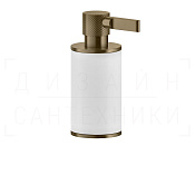 Gessi Inciso Дозатор для жидкого мыла настольный, колба Neolite, цвет: white/deep bronze brushed PVD 58537#791