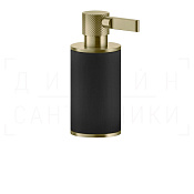 Gessi Inciso Дозатор для жидкого мыла настольный, колба Neolite, цвет: black/brushed brass PVD 58538#727