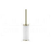 Gessi Inciso Ершик для унитаза напольный, колба Neolite, цвет: white/brushed brass PVD 58543#727