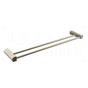 Gessi Rilievo Полотенцедержатель двойной 62,8 см, подвесной, цвет: finox brushed nickel 59405#149