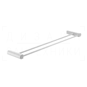 Gessi Rilievo Полотенцедержатель двойной 62,8 см, подвесной, цвет: matte white 59405#279