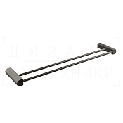 Gessi Rilievo Полотенцедержатель двойной 62,8 см, подвесной, цвет: black metal brushed PVD 59405#707