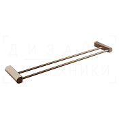 Gessi Rilievo Полотенцедержатель двойной 62,8 см, подвесной, цвет: copper brushed PVD 59405#708