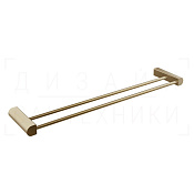 Gessi Rilievo Полотенцедержатель двойной 62,8 см, подвесной, цвет: warm bronze brushed PVD 59405#726