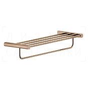 Gessi Rilievo Полка для полотенец с полотенцедержателем 60,8x20,9 см, подвесной, цвет: copper PVD 59407#030