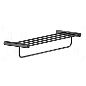 Gessi Rilievo Полка для полотенец с полотенцедержателем 60,8x20,9 см, подвес., цвет: black metal PVD 59407#706