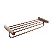 Gessi Rilievo Полка для полотенец с полотенцедержателем 60,8x20,9 см, цвет: copper brushed PVD 59407#708