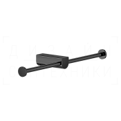 Gessi Rilievo Двойной держатель туалетной бумаги открытый, подвесной, цвет: black metal PVD 59415#706