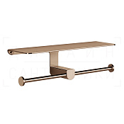 Gessi Rilievo Двойной держатель туалетной бумаги с полочкой, подвесной, цвет: copper PVD 59450#030