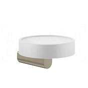 Gessi Rilievo Мыльница с керамической чашей Neolite, подвесная, цвет: white/finox brushed nickel 59501#149