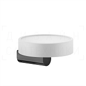 Gessi Rilievo Мыльница с керамической чашей Neolite, подвесная, цвет: white/black metal PVD 59501#706
