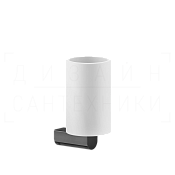 Gessi Rilievo Стакан подвесной, керамический Neolite, цвет: white/black metal PVD 59507#706