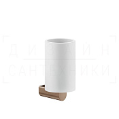 Gessi Rilievo Стакан подвесной, керамический Neolite, цвет: white/copper brushed PVD 59507#708