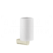 Gessi Rilievo Стакан подвесной, керамический Neolite, цвет: white/nickel PVD 59507#720