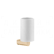 Gessi Rilievo Стакан подвесной, керамический Neolite, цвет: white/warm bronze PVD 59507#735