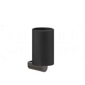 Gessi Rilievo Стакан подвесной, керамический Neolite, цвет: black/black metal brushed PVD 59508#707