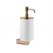 Gessi Rilievo Дозатор для жидкого мыла подвесной, керамическая колба Neolite, цвет: white/copper PVD 59513#030