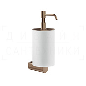 Gessi Rilievo Дозатор для жидкого мыла подвесной, колба Neolite, цвет: white/copper brushed PVD 59513#708
