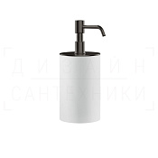 Gessi Rilievo Дозатор для жидкого мыла настольн., колба Neolite, цвет: white/black metal brushed PVD 59537#707